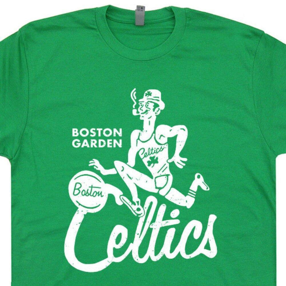 Larry Bird Boston Celtics Shirt Nba Magic Johnson Green Boston Garden